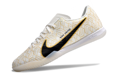 Nike Air Zoom Mercurial Vapor 15 Academy IC Indoor & Futsal Soccer Shoes - White/Gold/Black