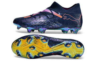 Puma Future Ultimate FG Firm Ground Soccer Cleats - Blue/Pink/Orange/Gold