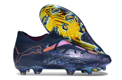 Puma Future Ultimate FG Firm Ground Soccer Cleats - Blue/Pink/Orange/Gold