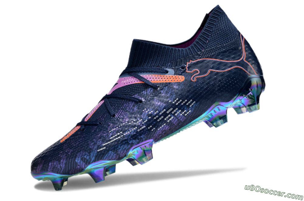 Puma Future Ultimate FG Firm Ground Soccer Cleats - Blue/Pink/Orange/Gold 5