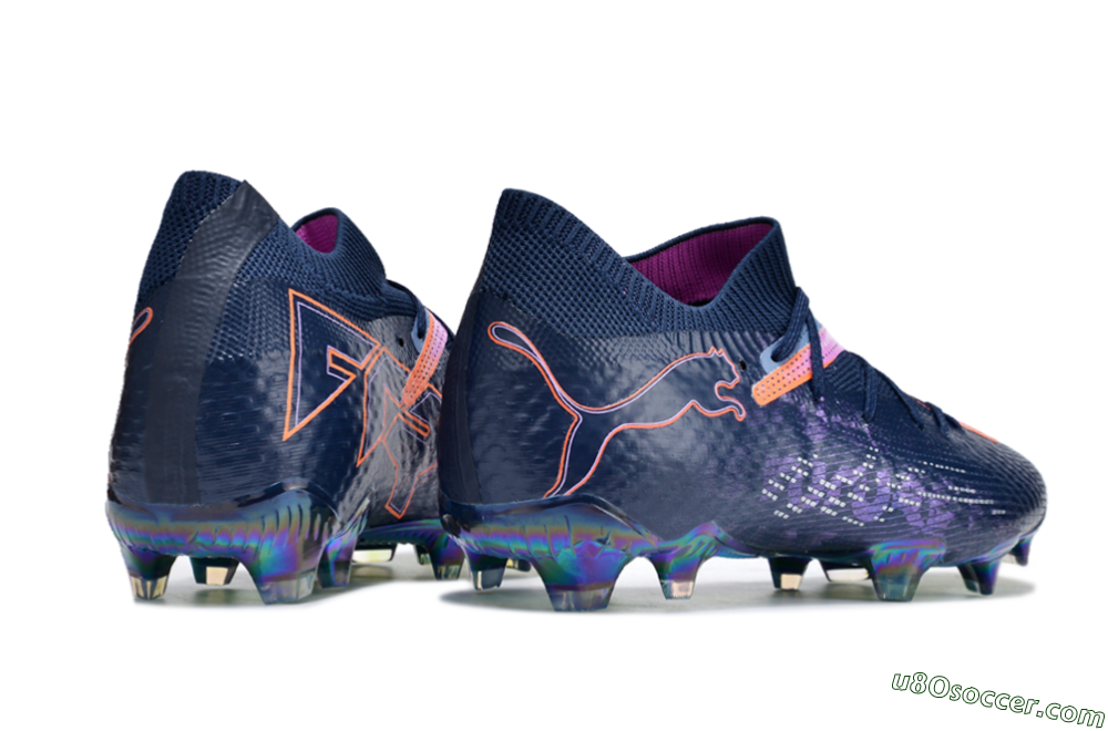 Puma Future Ultimate FG Firm Ground Soccer Cleats - Blue/Pink/Orange/Gold 6