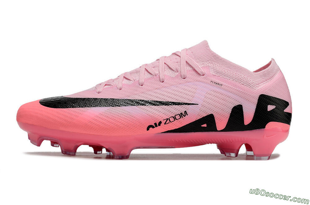 Nike Air Zoom Mercurial Vapor 15 Elite FG Firm Ground Soccer Cleats - Pink/Black 2