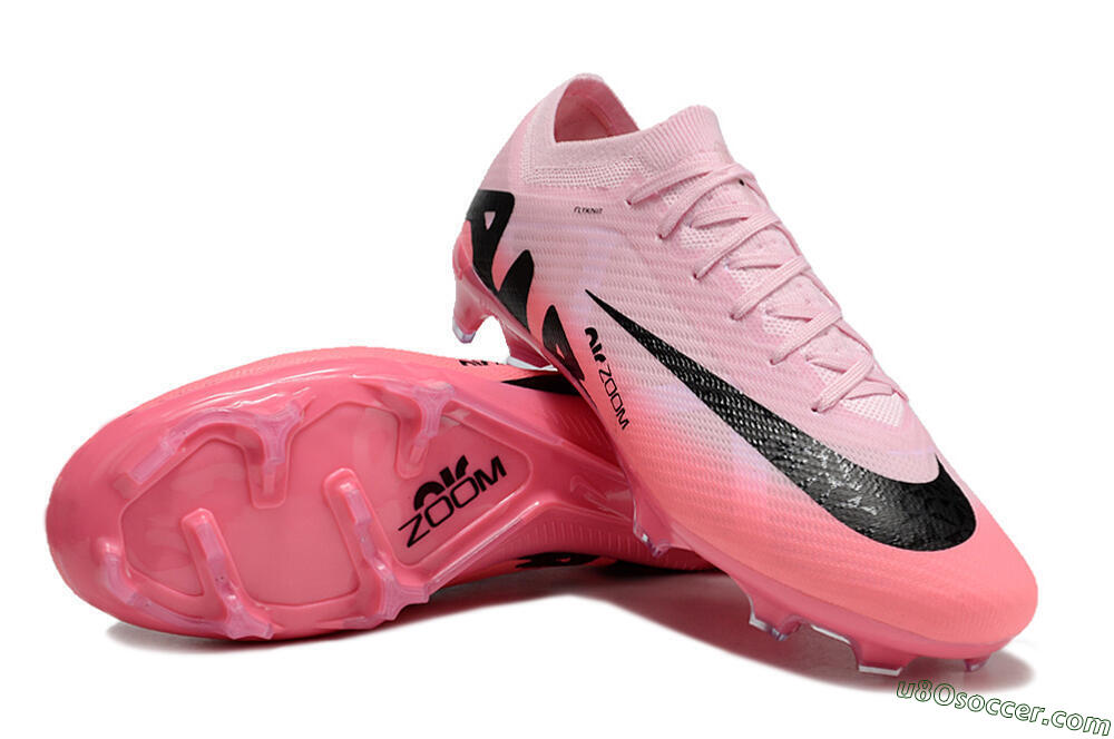 Nike Air Zoom Mercurial Vapor 15 Elite FG Firm Ground Soccer Cleats - Pink/Black 3