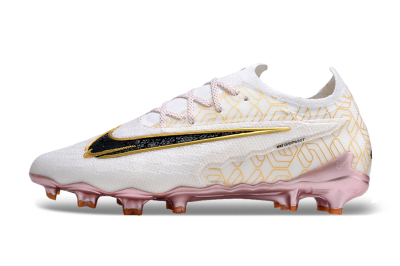 Nike Phantom GX Elite United Golden Pack FG Firm Ground Soccer Cleats - White/Metallic Gold/Black