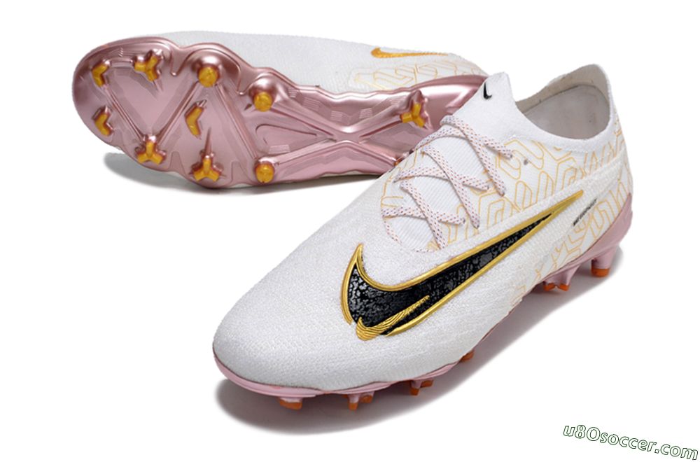 Nike Phantom GX Elite United Golden Pack FG Firm Ground Soccer Cleats - White/Metallic Gold/Black 3