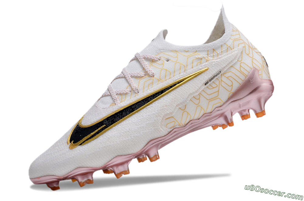 Nike Phantom GX Elite United Golden Pack FG Firm Ground Soccer Cleats - White/Metallic Gold/Black 5