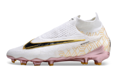 Nike Phantom GX Elite DF Link United Golden Pack FG Firm Ground Soccer Cleats - White/Metallic Gold/Black