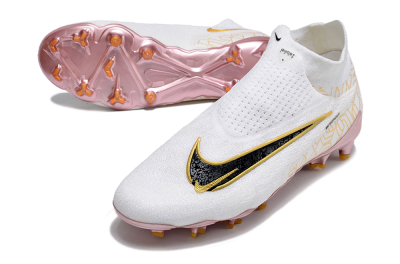 Nike Phantom GX Elite DF Link United Golden Pack FG Firm Ground Soccer Cleats - White/Metallic Gold/Black