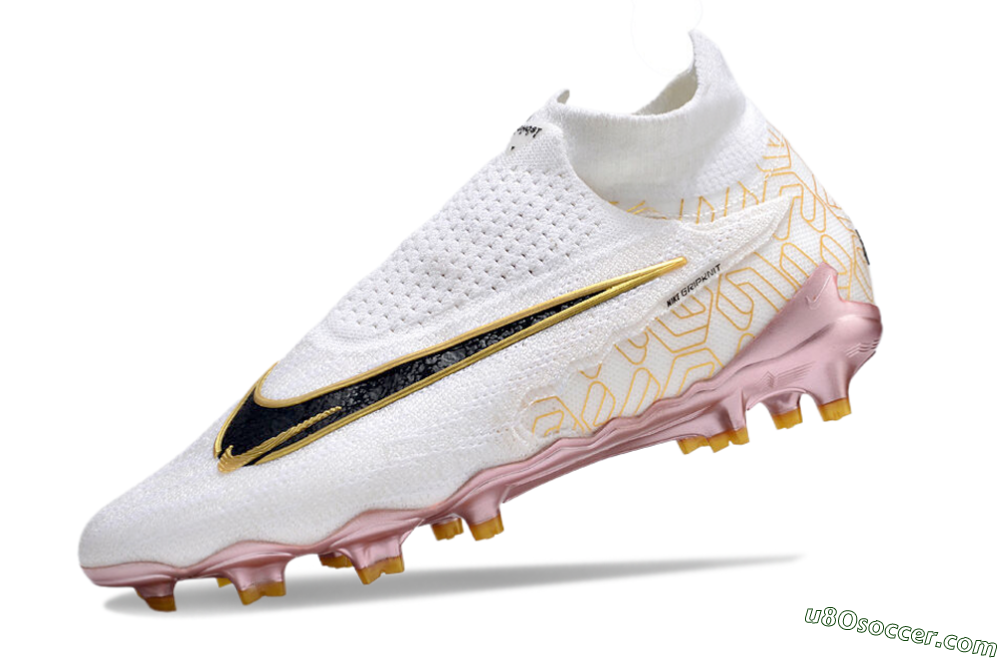 Nike Phantom GX Elite DF Link United Golden Pack FG Firm Ground Soccer Cleats - White/Metallic Gold/Black 5