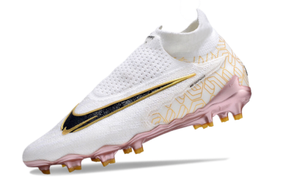 Nike Phantom GX Elite DF Link United Golden Pack FG Firm Ground Soccer Cleats - White/Metallic Gold/Black