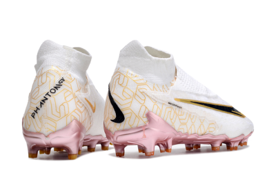Nike Phantom GX Elite DF Link United Golden Pack FG Firm Ground Soccer Cleats - White/Metallic Gold/Black