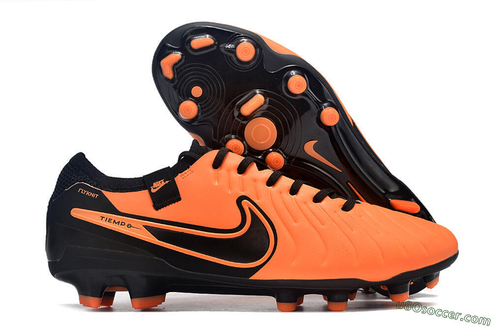 Nike Tiempo Legend 10 Elite FG Firm Ground Soccer Cleats - Orange/Black 1