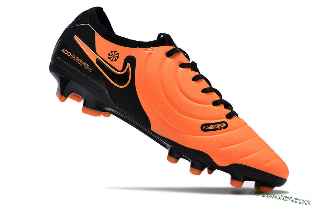 Nike Tiempo Legend 10 Elite FG Firm Ground Soccer Cleats - Orange/Black 4