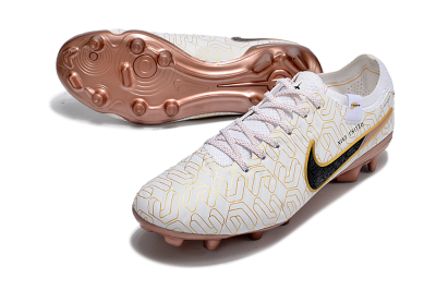 Nike Tiempo Legend 10 Elite FG Firm Ground Soccer Cleats - White/Gold/Black