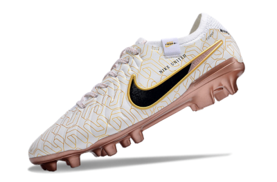 Nike Tiempo Legend 10 Elite FG Firm Ground Soccer Cleats - White/Gold/Black