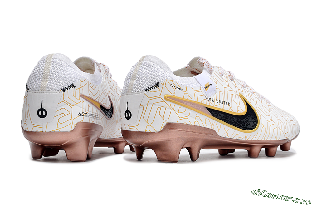 Nike Tiempo Legend 10 Elite FG Firm Ground Soccer Cleats - White/Gold/Black 6