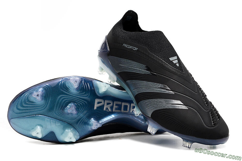 Adidas Predator 24 Elite LL FG Firm Ground Soccer Cleats - Black/Silver/Jade 3