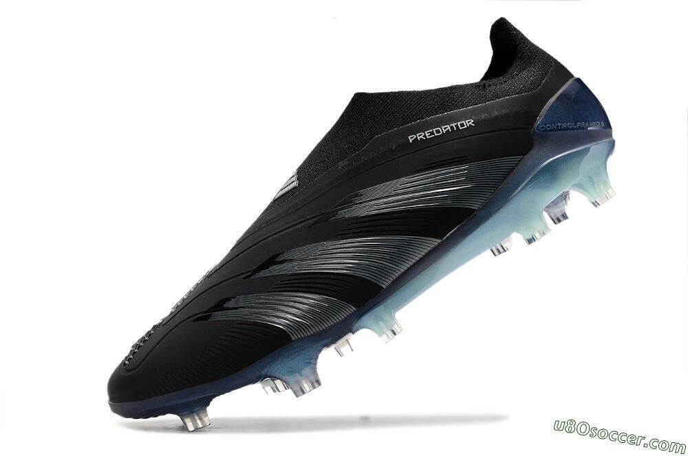Adidas Predator 24 Elite LL FG Firm Ground Soccer Cleats - Black/Silver/Jade 5
