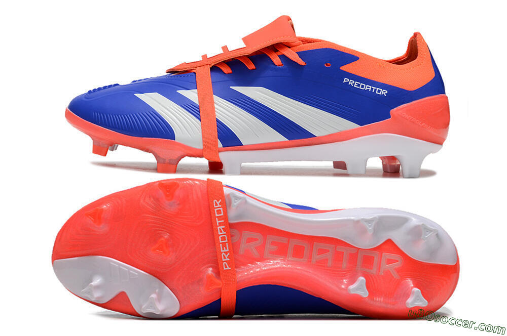 Adidas Predator Elite Foldover Tongue FG Firm Ground Soccer Cleats - Blue/Red/White 0
