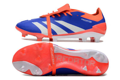 Adidas Predator Elite Foldover Tongue FG Firm Ground Soccer Cleats - Blue/Red/White