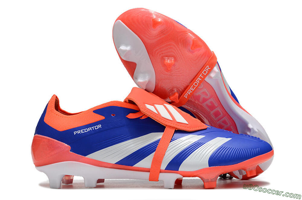 Adidas Predator Elite Foldover Tongue FG Firm Ground Soccer Cleats - Blue/Red/White 1
