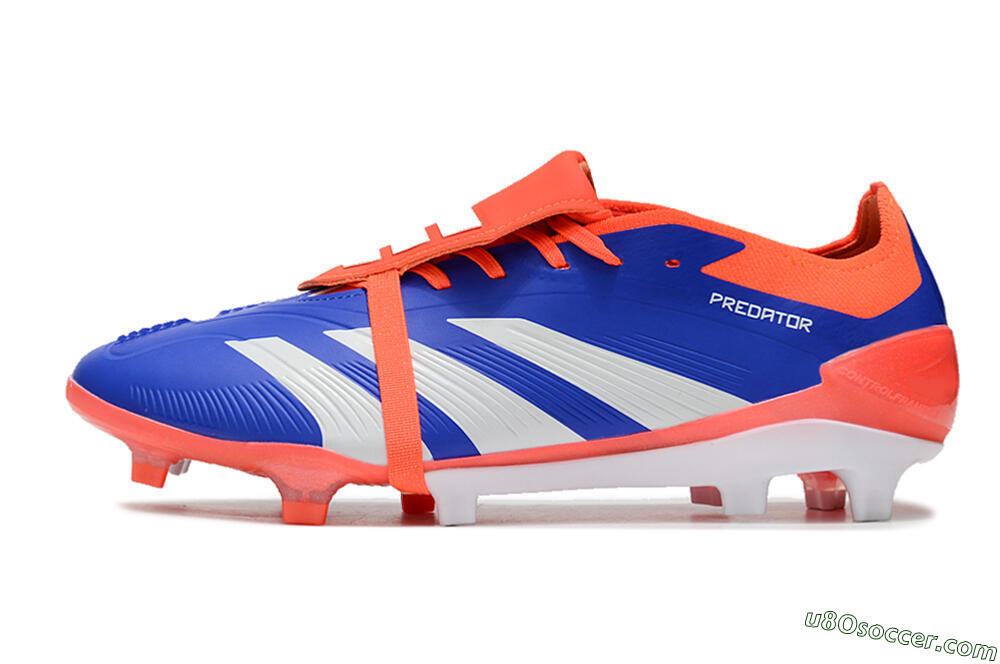 Adidas Predator Elite Foldover Tongue FG Firm Ground Soccer Cleats - Blue/Red/White 2