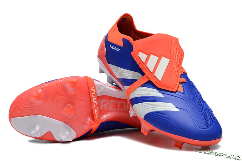 Adidas Predator Elite Foldover Tongue FG Firm Ground Soccer Cleats - Blue/Red/White 3