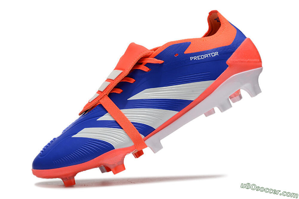 Adidas Predator Elite Foldover Tongue FG Firm Ground Soccer Cleats - Blue/Red/White 5