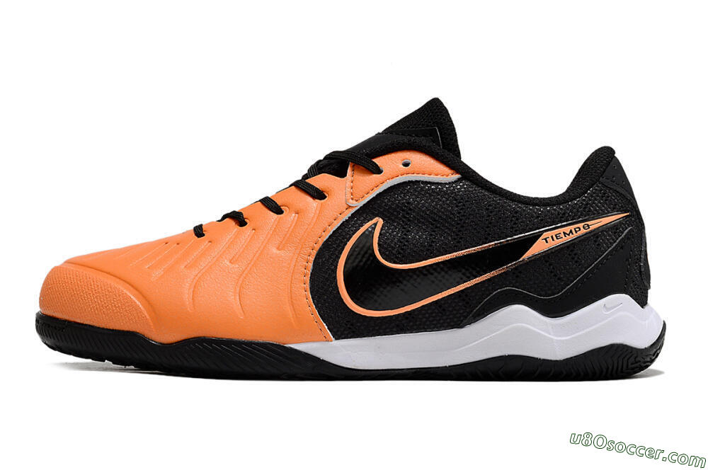 Nike Tiempo Legend 10 Elite IC Indoor & Futsal Soccer Shoes - Orange/Black/White 2
