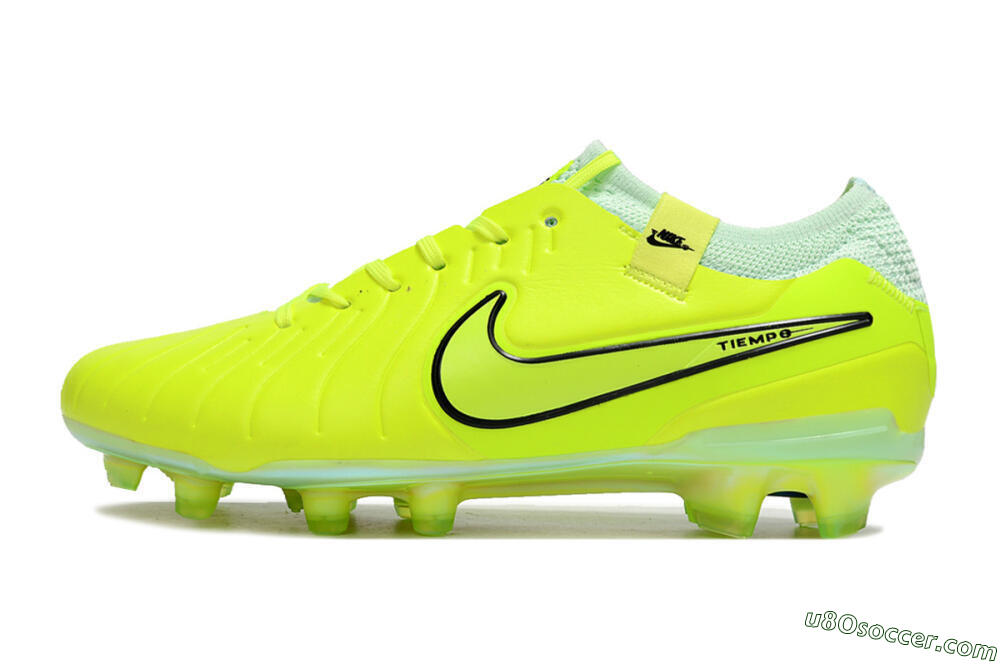 Nike Tiempo Legend 10 Elite FG Firm Ground Soccer Cleats - Yellow/Jade/Gold 2