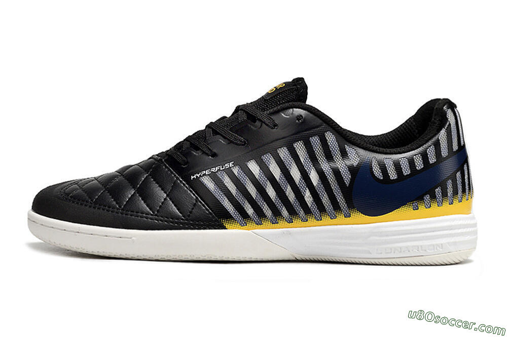 Nike Lunar Gato 2 IC Indoor & Futsal Soccer Shoes - Black/Blue/Yellow 2