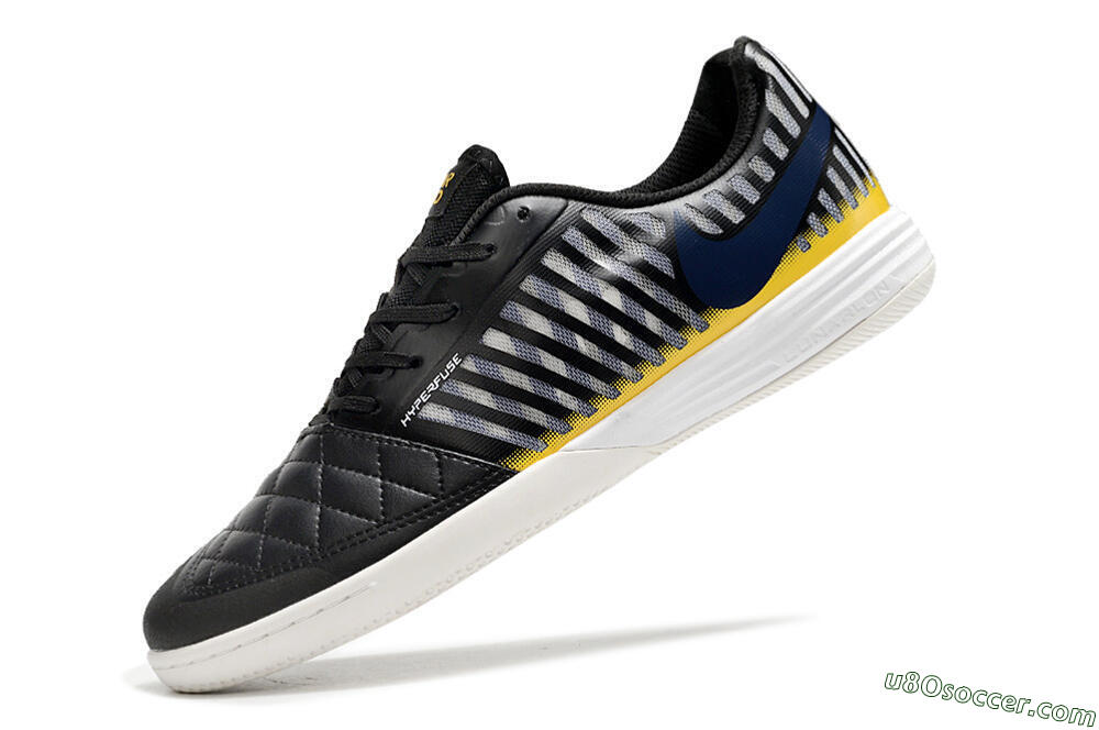 Nike Lunar Gato 2 IC Indoor & Futsal Soccer Shoes - Black/Blue/Yellow 5