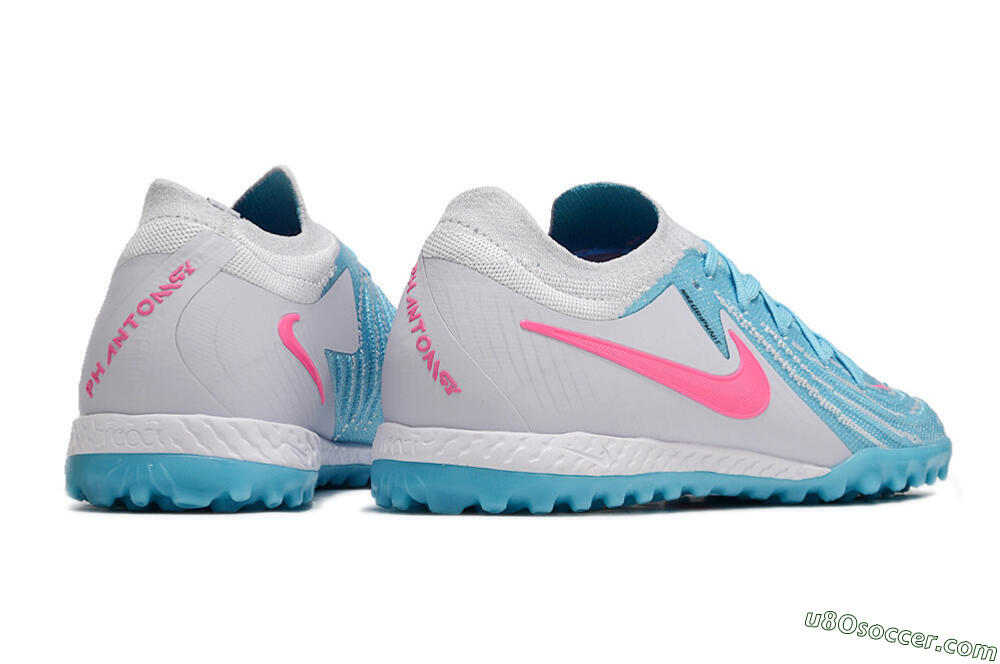 Nike Phantom GX 2 Elite TF Artificial Turf Soccer Shoes - Blue/White/Pink 6