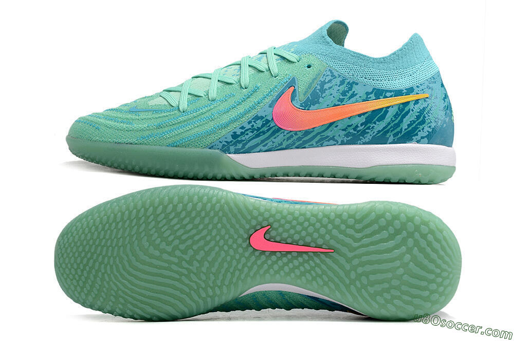 Nike Phantom GX 2 Elite IC Indoor & Futsal Soccer Shoes - Jade/Pink/Orange 0
