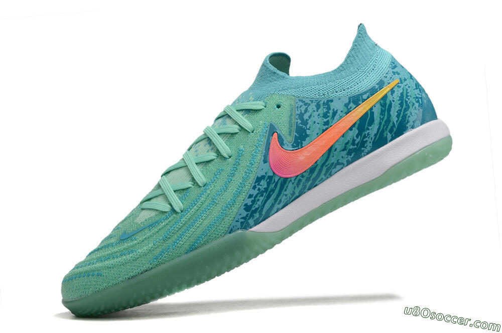Nike Phantom GX 2 Elite IC Indoor & Futsal Soccer Shoes - Jade/Pink/Orange 5