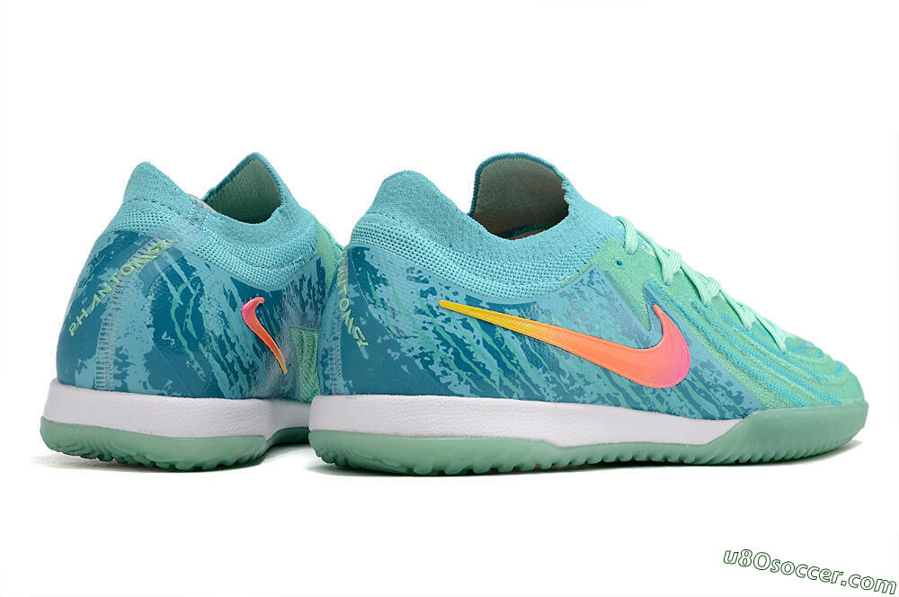 Nike Phantom GX 2 Elite IC Indoor & Futsal Soccer Shoes - Jade/Pink/Orange 6