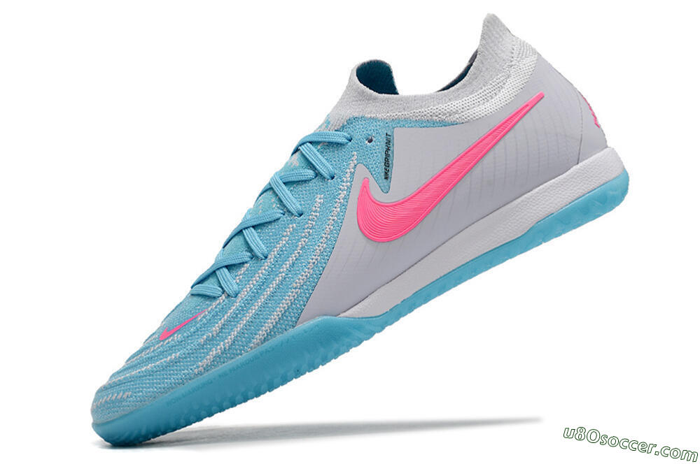 Nike Phantom GX 2 Elite IC Indoor & Futsal Soccer Shoes - Blue/White/Pink 5