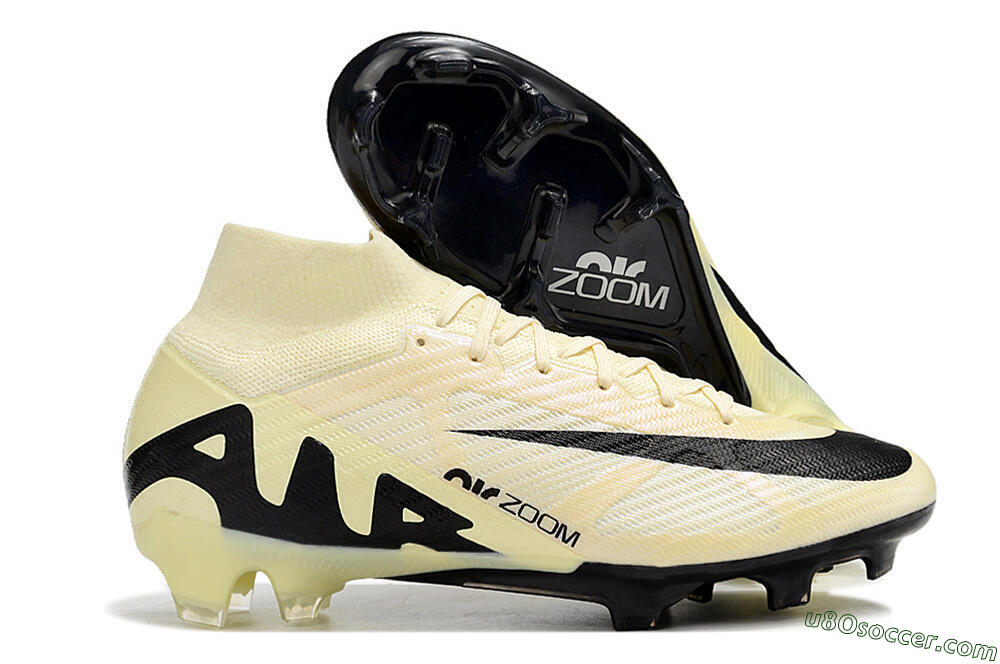 Nike Air Zoom Mercurial Superfly 9 Elite FG Firm Ground Soccer Cleats - Beige/Black 1