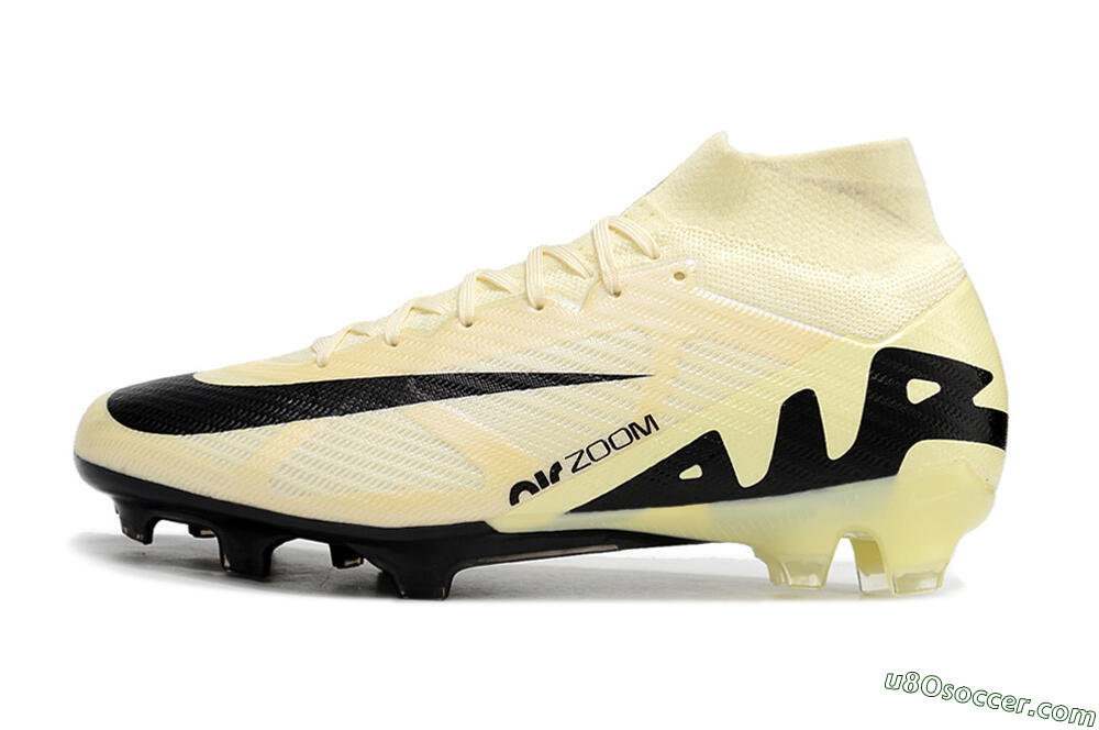 Nike Air Zoom Mercurial Superfly 9 Elite FG Firm Ground Soccer Cleats - Beige/Black 2