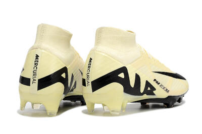 Nike Air Zoom Mercurial Superfly 9 Elite FG Firm Ground Soccer Cleats - Beige/Black
