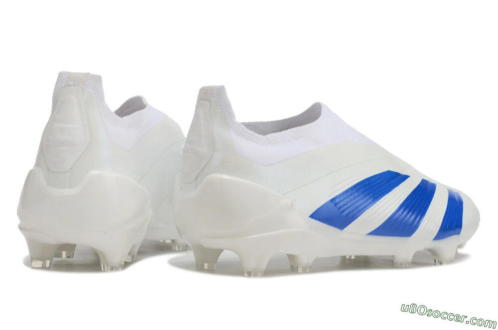 Adidas Predator Elite Laceless FG Firm Ground Soccer Cleats - White/Blue 6