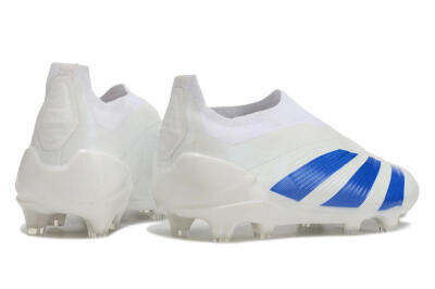 Adidas Predator Elite Laceless FG Firm Ground Soccer Cleats - White/Blue