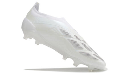 Adidas Predator Elite Laceless FG Firm Ground Soccer Cleats - White/Silver