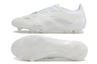 Adidas Predator Elite FG Firm Ground Soccer Cleats - White/Silver