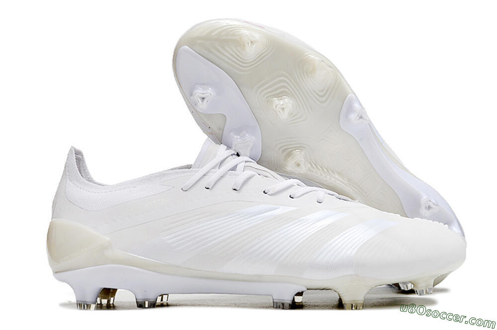 Adidas Predator Elite FG Firm Ground Soccer Cleats - White/Silver 1