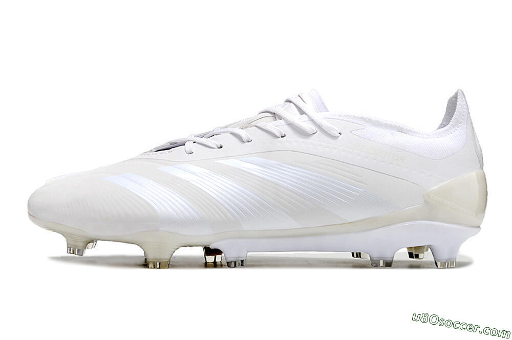 Adidas Predator Elite FG Firm Ground Soccer Cleats - White/Silver 2