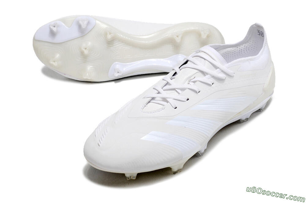 Adidas Predator Elite FG Firm Ground Soccer Cleats - White/Silver 3