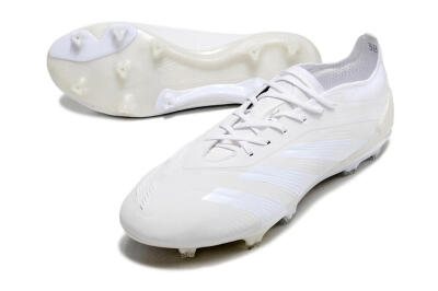 Adidas Predator Elite FG Firm Ground Soccer Cleats - White/Silver