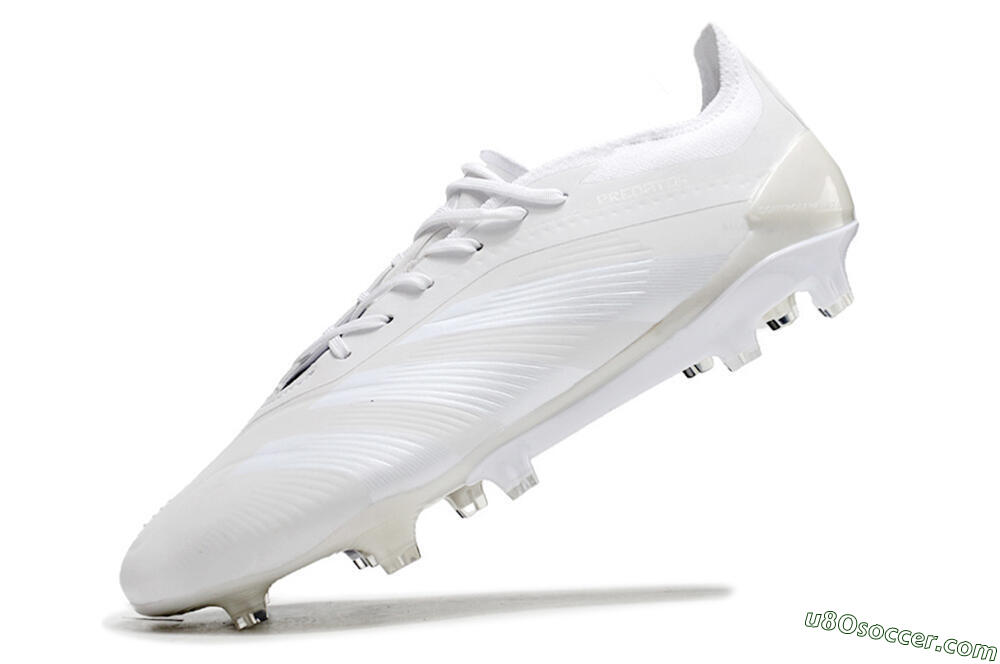 Adidas Predator Elite FG Firm Ground Soccer Cleats - White/Silver 5