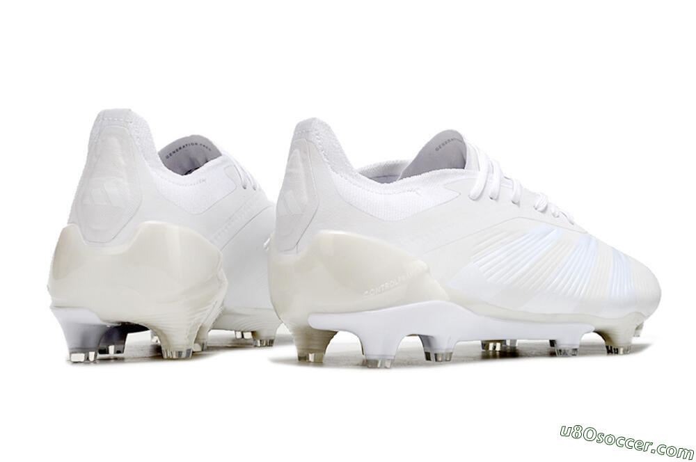 Adidas Predator Elite FG Firm Ground Soccer Cleats - White/Silver 6